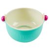 Round Fruit Drainer Basket Set Double Layer Washing Bowl Vegetable Washing Basin  Kitchen Tool