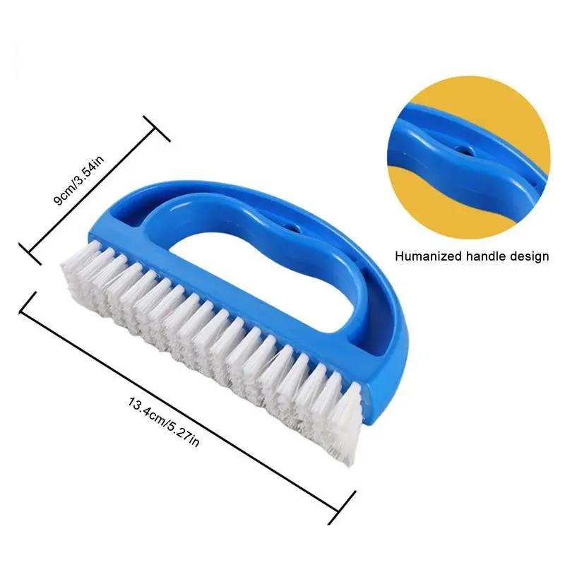 Car Wheel Brush Curved Handle D Shape Tire Brush Fine Bristle Detail Brush Quick Bubble Easy Scrubbing Car Carpet Cleaning