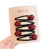 Red Polka Dot Hair Clip for Little Girls – Cute and Gentle On Hair, Ideal for Princess Hairstyles and Managing Small Wispy Strands.