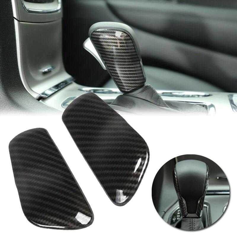 Red SQQP Carbon Fiber Gear Shift Knob Cover Stick Shifter Cap Cover for Jeep Grand Cherokee 2017-2021 Red SQQP Carbon Fiber Gear Shift Knob Cover Stick Shifter Cap Cover for Jeep Grand Cherokee 2017-2021