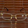 Clara Vida Golden Rimless Antireflective Coated Bifocal Reading Glasses For Men Women +1 +1.5 +2 +2.5 +3 +3.5 +4