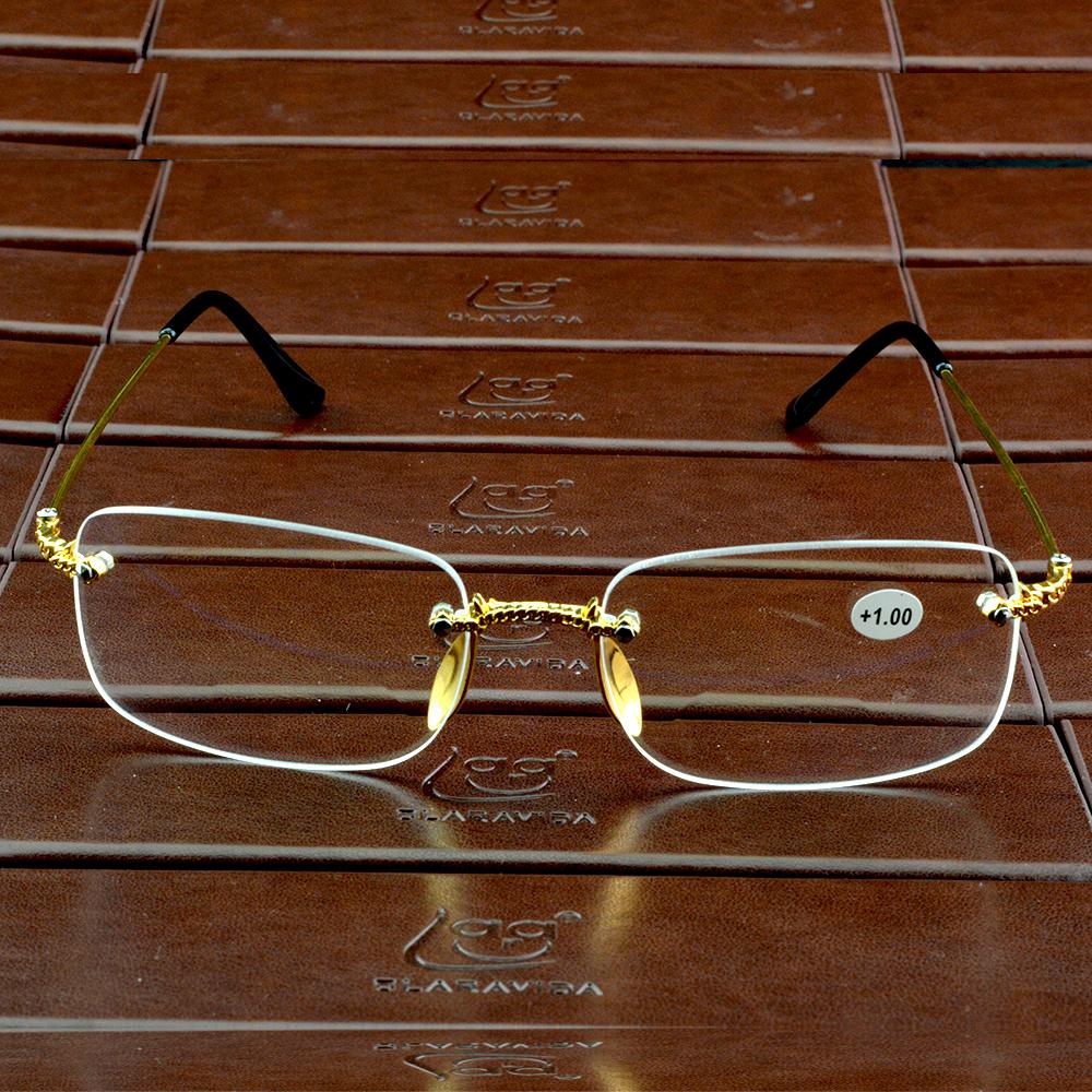 Clara Vida gullfargede rammeløse antirefleksbehandlede bifokale lesebriller for menn kvinner +1 +1.5 +2 +2.5 +3 +3.5 +4