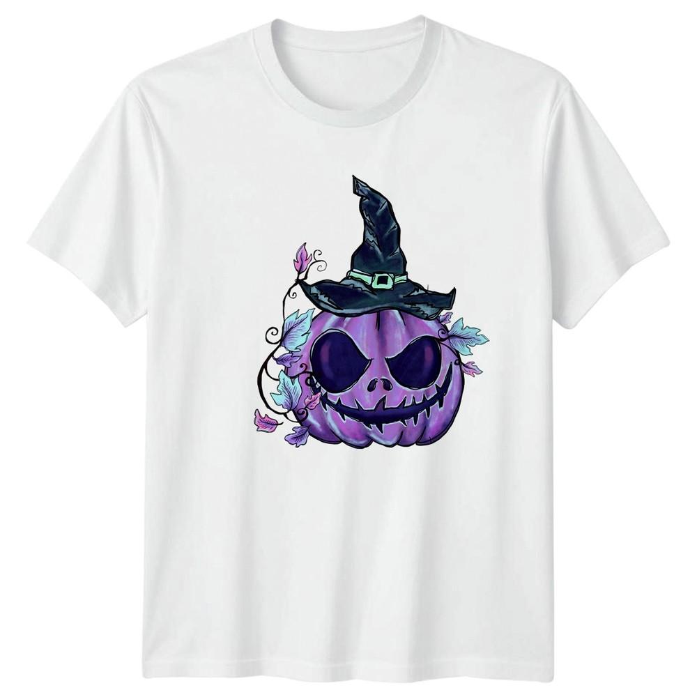 Spooky Pumpkin Wearing Unisexs TShirt Halloween S