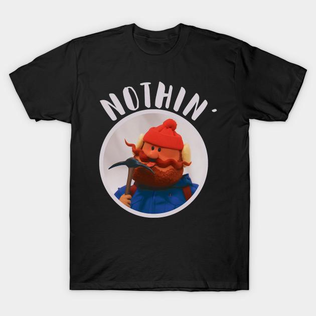 

Men Black Print T-shirt Yukon Cornelius No-Cut Transfer Paper Print Cotton Tshirt L чорний
