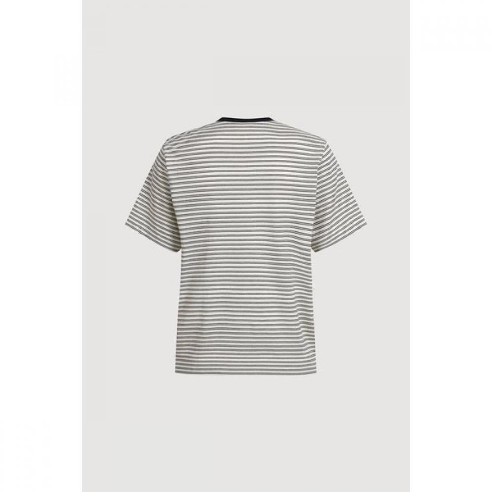 Lucky ChoueTTe Neck Color STripe T shirT lqTam25800