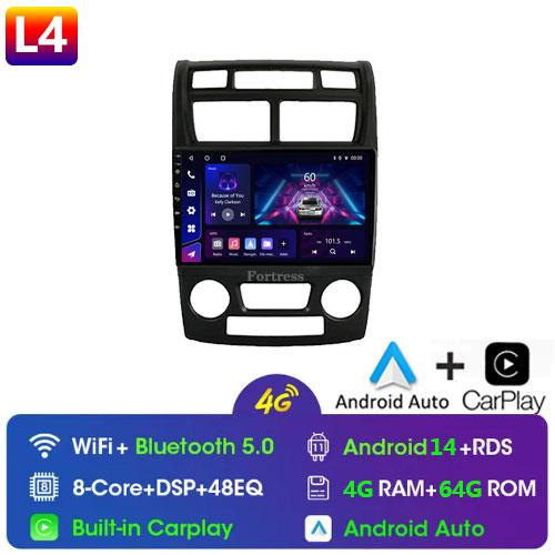 Fortress  Android 10 Car Radio For Kia Sportage 2 2004 2005 2006 2007-2010 Android Auto Multimedia Player Stereo BT 2din DVD HU