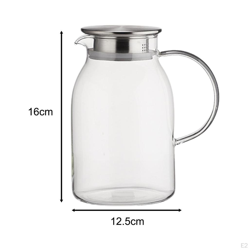 Crystal Clear Jug with Handle for Refreshing Drinks