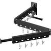 Wall Mounted Clothes Hanger Rack - Extendable Drying Rack with Mounting Brackets