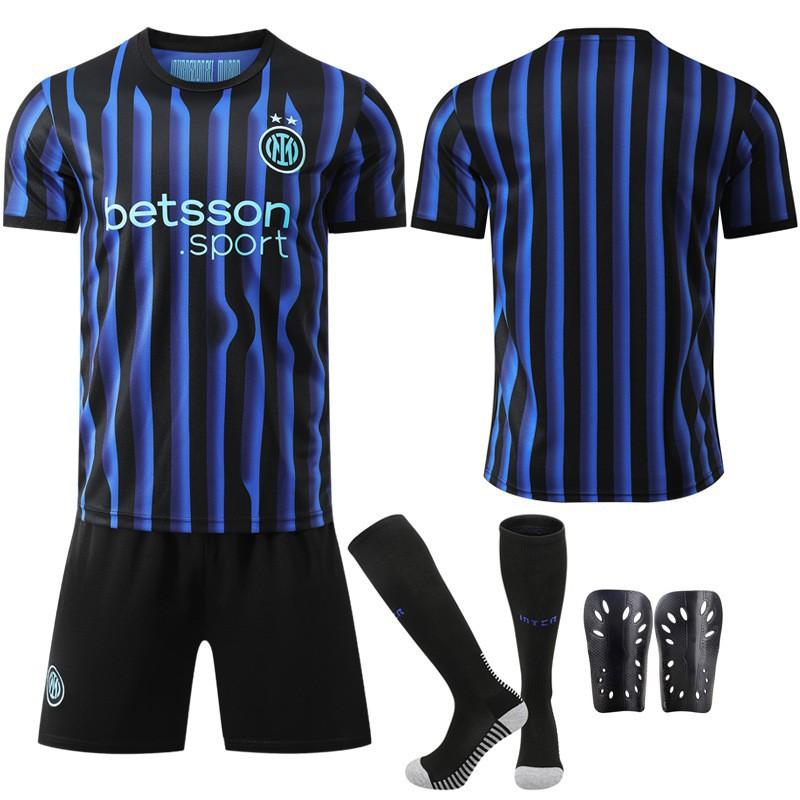 

2526 9 Thuram 23 Barrera Children s No. 10 Lautaro Jersey Inter Home Football Uniform Set M
