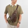 Chest Bag Vintage Soft Leather Crossbody Bag Men's Business Shoulder Bag