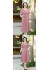 2026 Mom's Fashionable Chiffon Summer Dress - Versatile Mid-Length, Waist-Cinched Style for Middle-Aged & Elderly Women