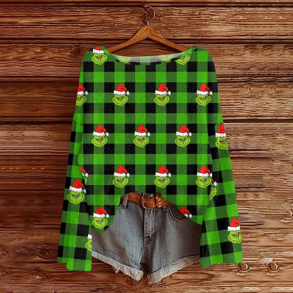 Christmas Sweatshirts For Women Knit Sweater Cute Shirt Fall Crewneck Pullover Tops