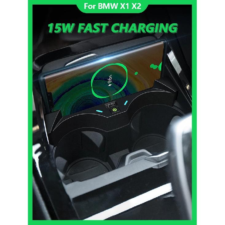 Wireless Charger For BMW X1 F48 F49 X2 F39 2016-2021 15W Fast Car Mobile Charging Phone Holder Usb Center Console Accessories