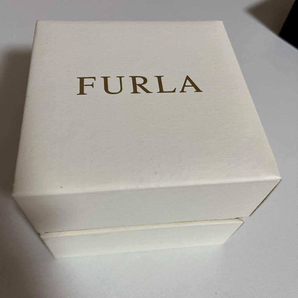 Used FURLA black gold analog watch