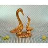 Paar küssender Enten Dekorative Schauobjekte Metall Schwan Set Statue für Heimtisch Büro Schreibtisch Dekoration 5x4,5x3 Zoll, Gold (1) Schwan