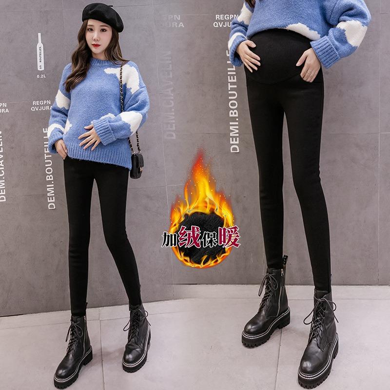 Maternity Pants, Velvet Pants, Winter Thickened Belly Support Pants, Pencil Pants, and Trendy Mother Pants.