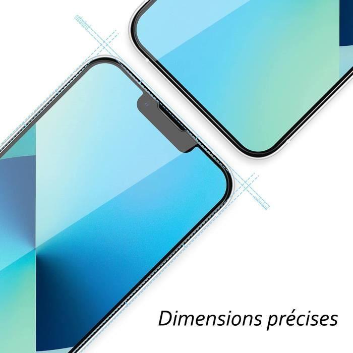 Coque de protection - toproduits® - iphone 13 pro max - bleu - 2 verres trempés - résistant aux rayures