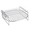 Fryer Rack Accessories, Replacement BBQ Rack Double Layer Rack Skewers Baking Tray for     Fryer Accessories