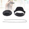 Camera Lens Hood Fit for AF 18mm F/2.8D Lens ABS Camera Lens Hood Shade with 77mm Lens Cap
