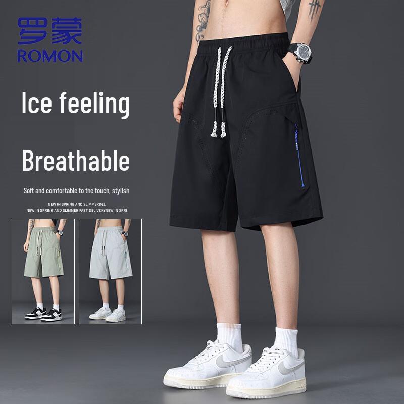 ROMON Men s Summer Lightweight Breathable Mesh Sport Shorts M