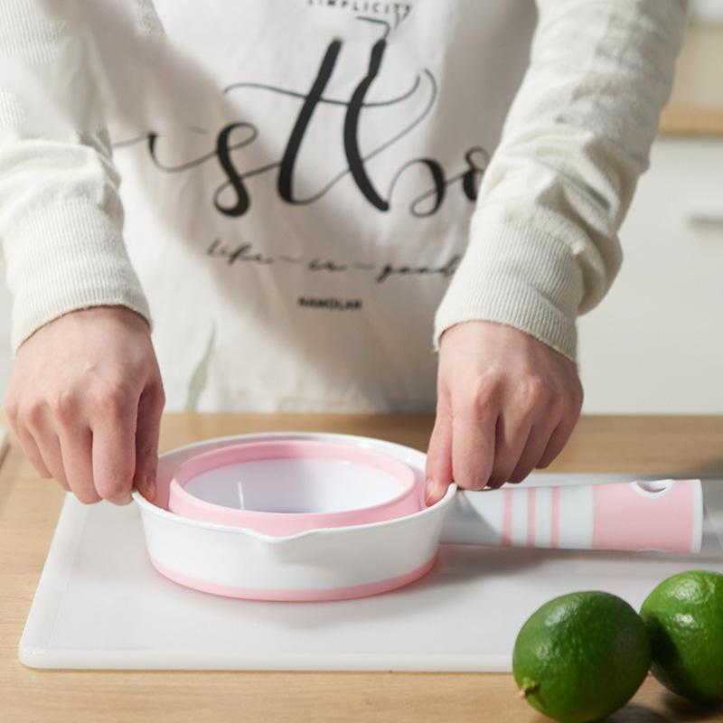 

Складной совок для воды с длинной ручкой, утолщенный пластиковый половник, совок для мытья фруктов и овощей, домашние кухонные инструменты, инструмент для кемпинга и уборки розовый