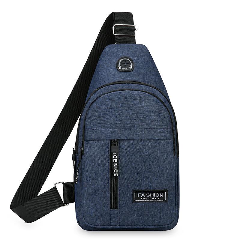 1Pc Breast Bag Men's Backpack New Breast Bag Leisure Sports Travel Chest Bag Shoulder Messenger Bag Shoulder Bag Tide