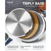 MICHELANGELO Stainless Steel Non-stick Frying Pan Set Cooking Pans with Removable Handle Triply Base Stainless Steel Pan Set