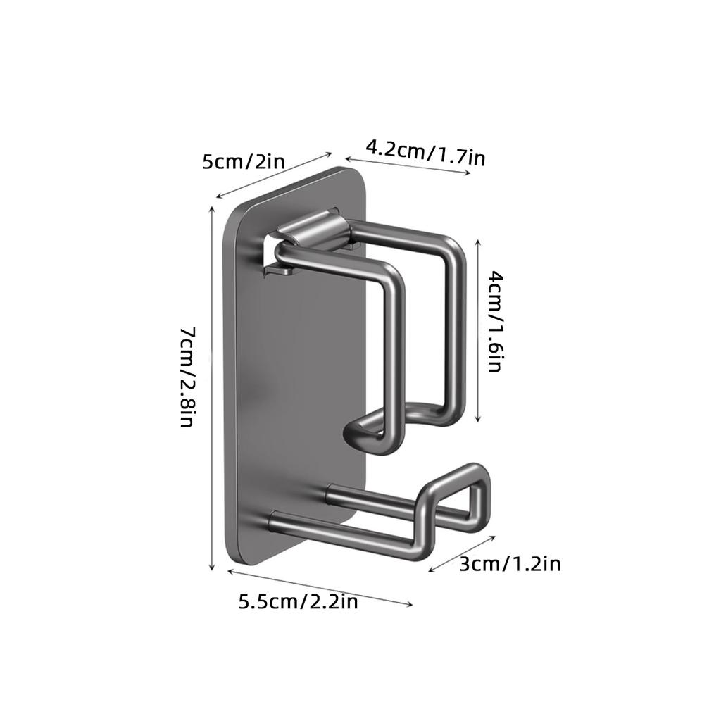 Foldable Hole-Free Sink Rack Wall-Mounted Washing Basin Hook for Kitchen and Bathroom