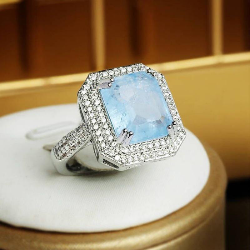 New Product Simulation Paraiba Ring Princess Fangcaibao Candycaibao Ring Personality Retro
