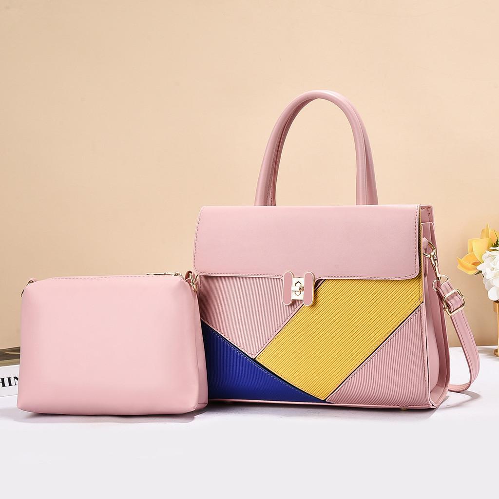 Splicing Single Color Shoulder Crossbody Bag With Purse Handbag Fashion Gift