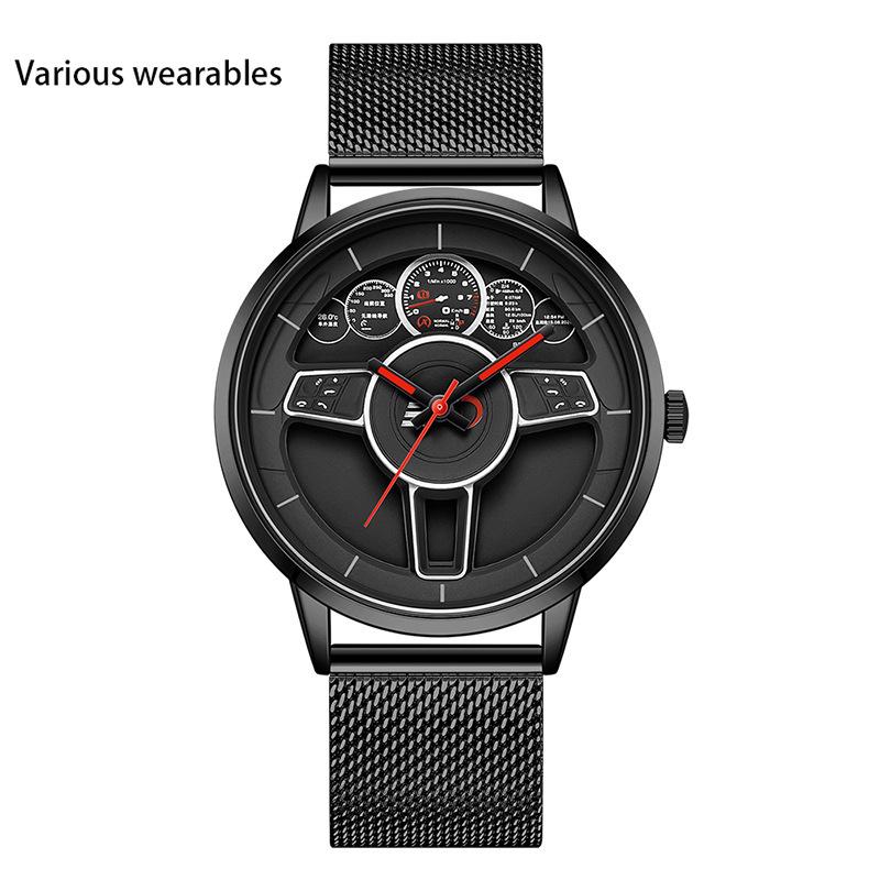 

Модные трендовые водонепроницаемые часы для мужчин, деловые кварцевые часы со стальным ремешком, мужские часы