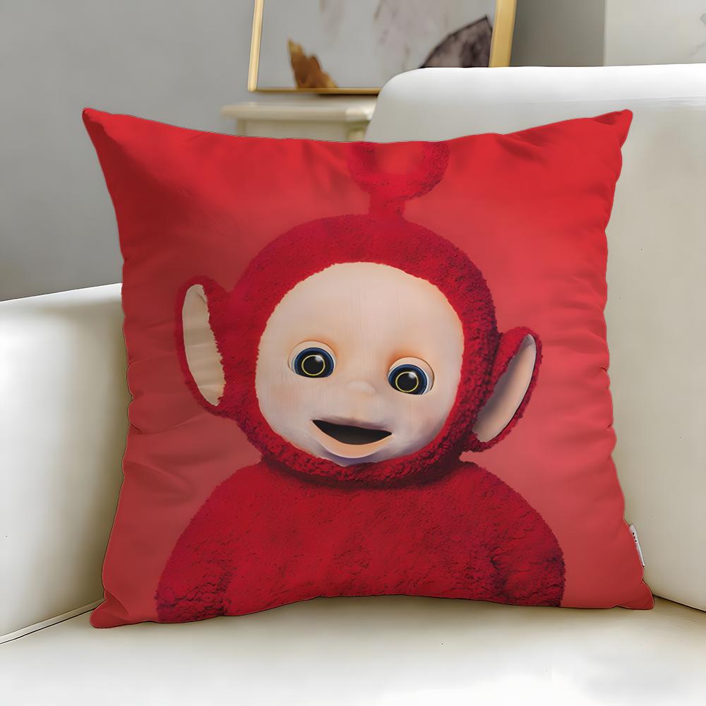 classic cartoon Teletubbies Cushion Cover Soft  EasyWash Pillow Case  Versatile for Couch Bed Travel and Office