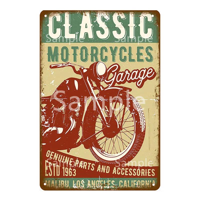 Vintage Race Motorcycle Poster Triumph Metal Tin Plaque Retro Signs For Pub Bar Garage Home Wall Decor 20x30cm YL143