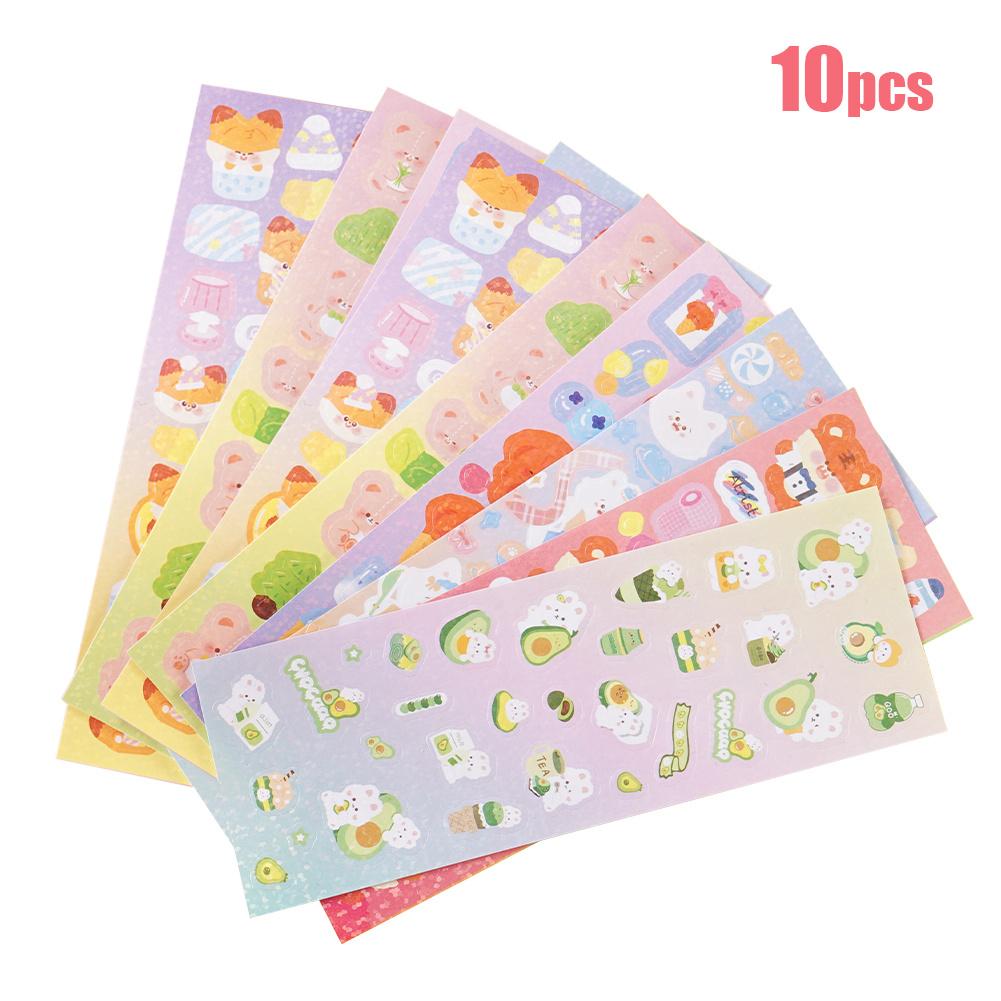

10pcs Random Stickers Kawaii Korean Stickers Cute Stickers DIY Laptop Scrapbook Decal Korean Stationery Decorating Sticker