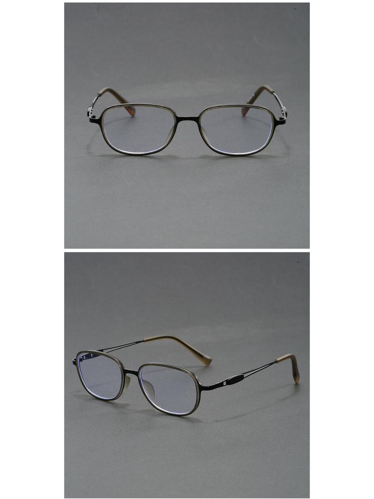 Japanese Handmade Pure Titanium Glasses Frame Small Round Men'S Retro Design Ultralight Glasses Flat Light Glasses