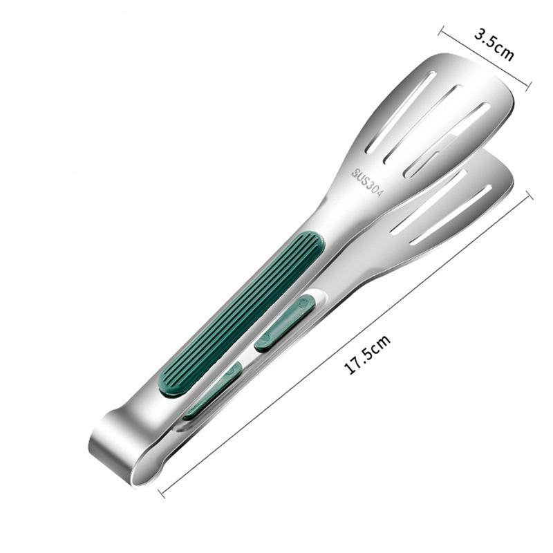 SML304 Stainless Steel Practical Food Clip Anti Slip Commercial Barbecue Clip Kitchen Three Line Steak Food Clips