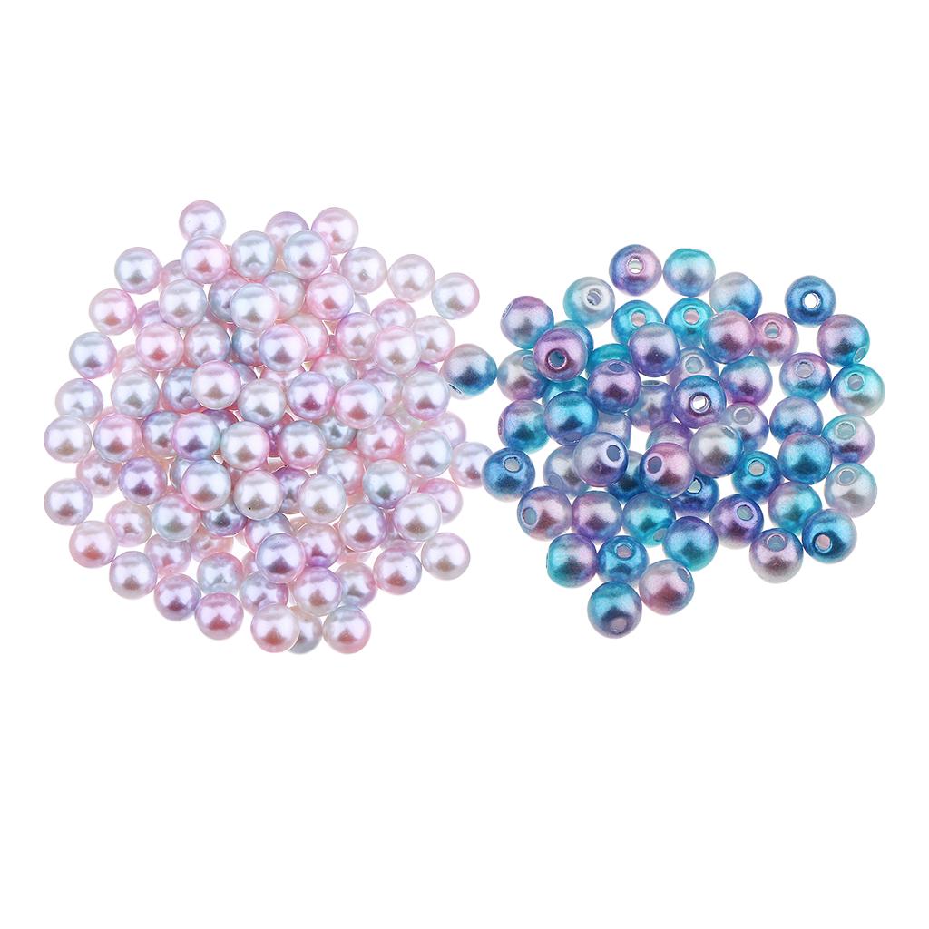 1000 Piece 4mm Colored Imitation Pearl ABS Plastic Loose Beads DIY Jewellery