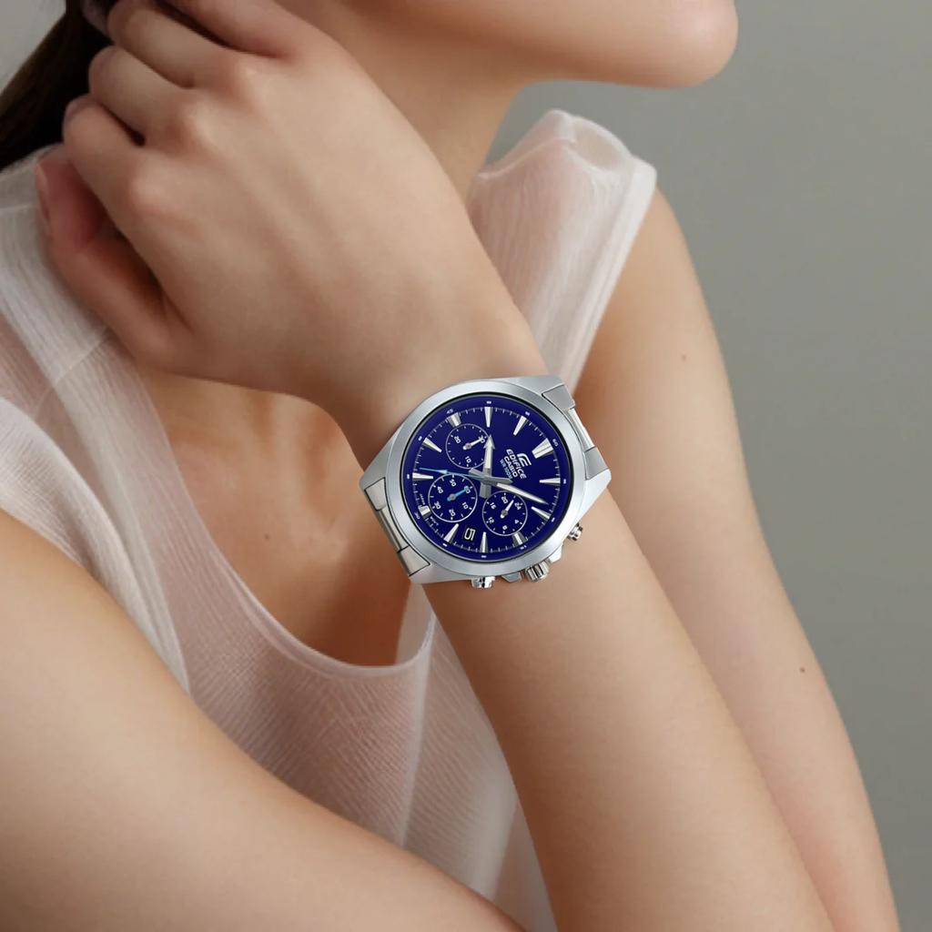 CASIO Women's EDIFICE Blue Watch EFV-630D-2AV EFV-630D-2AV