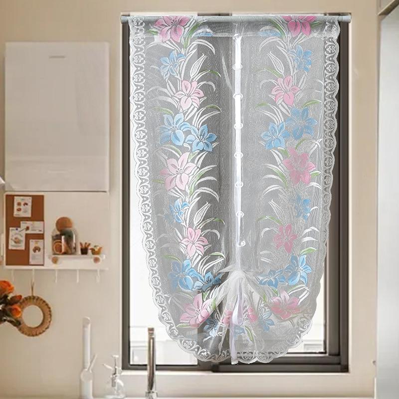 Lace Tear Pull Roller Blind Day Night Double Layer Lift Curtain for Window Home Decor