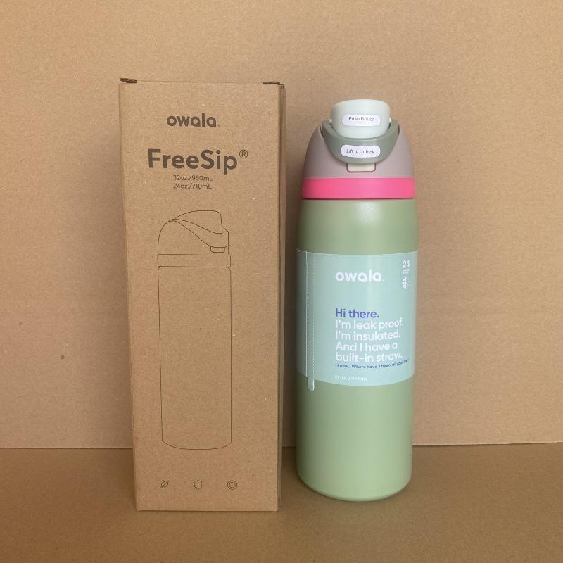 

2025 НОВА ізольована сталева пляшка для води Oz зі straw, без BPA, спортивна пляшка для води для вашої пригоди на природі 40OZ зелений