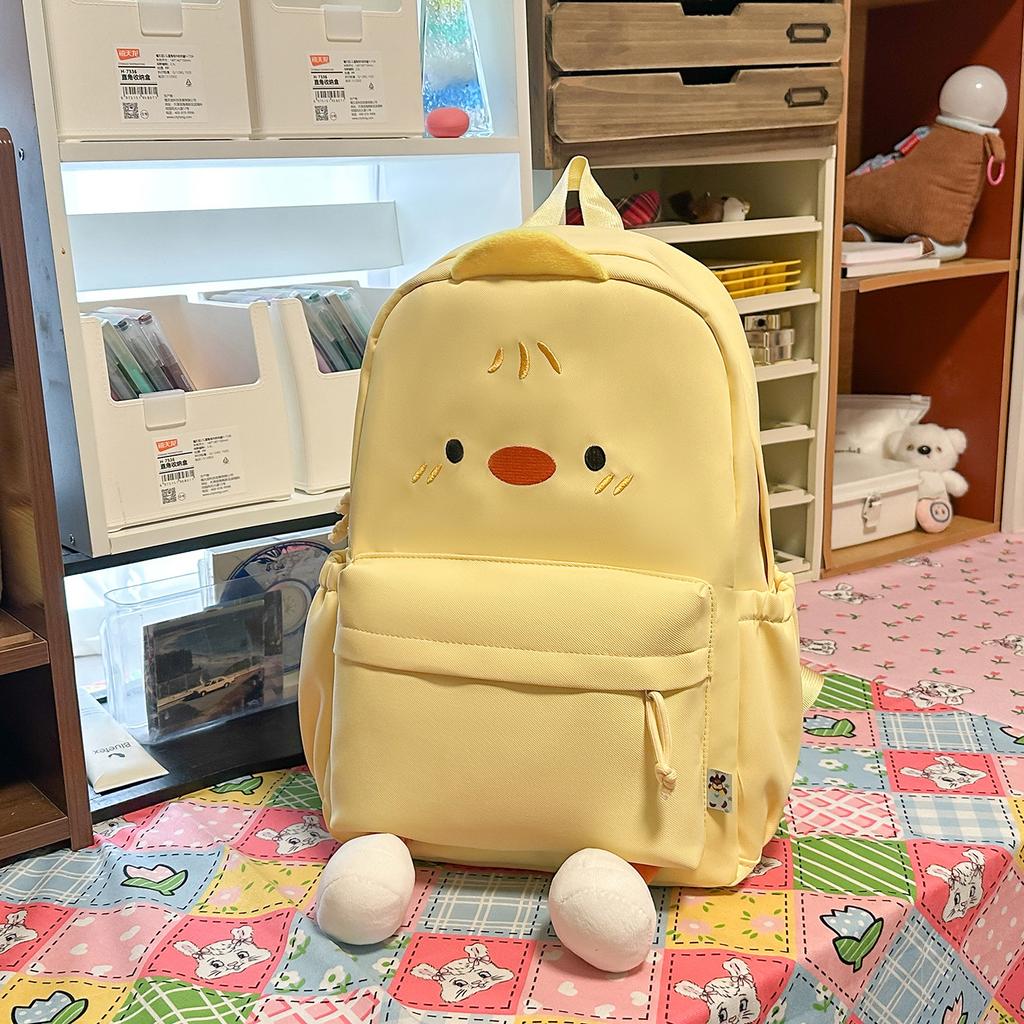 Schoolbag New Cute Chicken Large Capacity Backpack Junior High School Student Student Class School Bag Commuter Leisure Travel Backpack
