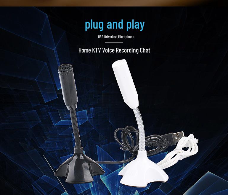 

USB Microphone for Laptop - Ideal for Live Streaming, Gaming, Meetings, and KTV білий