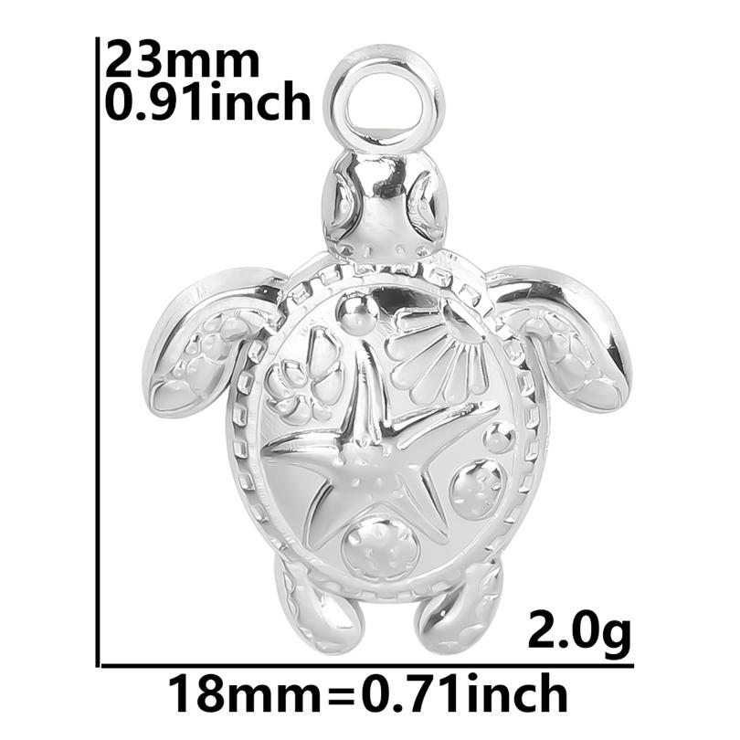 5 Stück/Los Persönlichkeit Meeres tier Anhänger Seestern Schildkröte Muschel Muschelschale Edelstahl Anhänger Für Schmuckherstellung Zubehör Zubehör