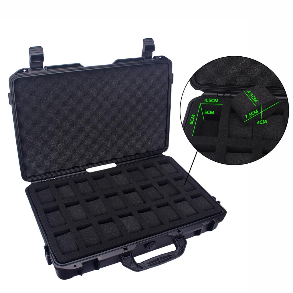 24 Slot Plastic Watch Case Portable Waterproof Watch Case Is Used To Store Watches Tool Box