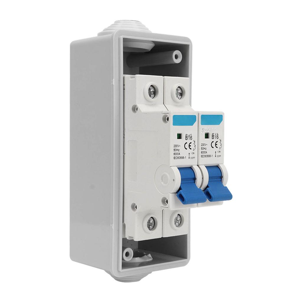Circuit Breaker 2 Way MCB Switch Protection Waterproof Distribution Box 230V for Outdoor