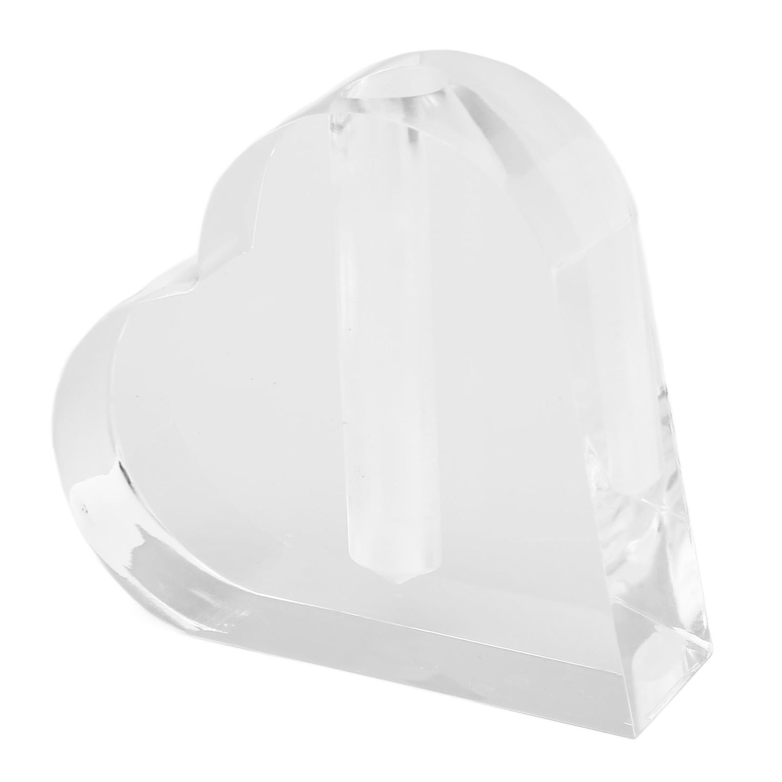 

Подставка для роз в форме сердца, прозрачная акриловая подставка для роз, украшение для полки для одного человека