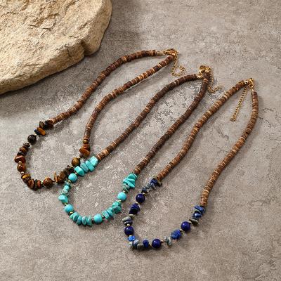 Irregular Stone Beaded Necklace Choker for Women Jewelry Accessories