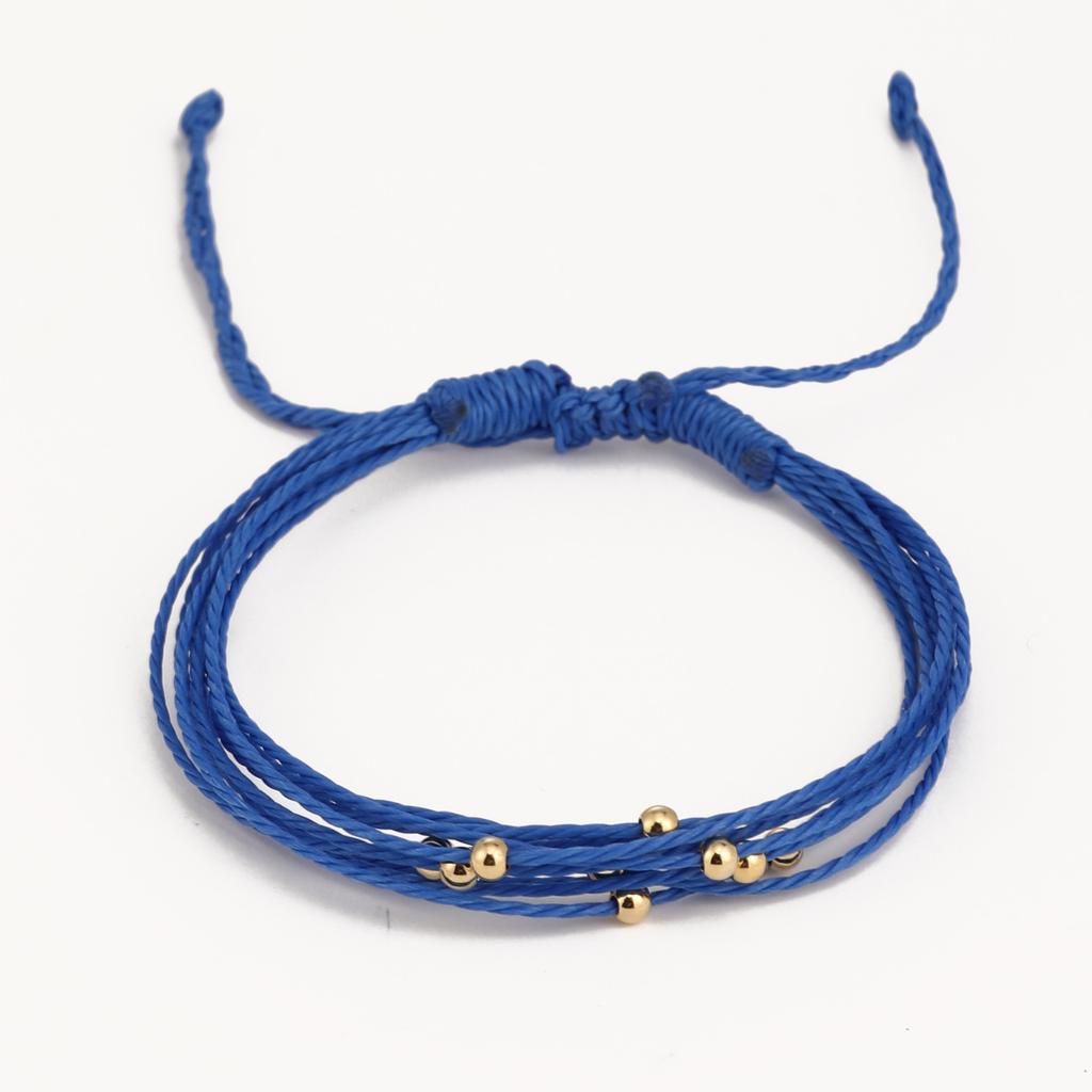 Vlen Wasserdicht Wachsschnur Geflochtenes Armband Mehrsträngig Verstellbares Handband Surf Strand Boho Schmuck für Damen Geschenk Umweltfreundlich
