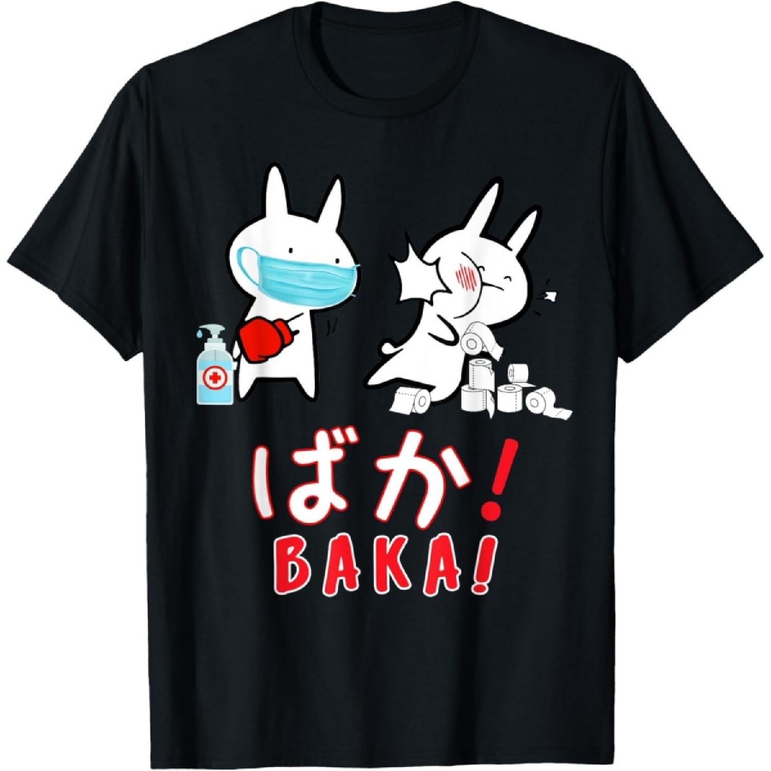 Baka Shirt Funny Japanese Anime Shirts For Men & Women T-Shirt(1) S чёрный