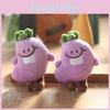 Eggplant Plush Keychain Toy Super Soft Pp Cotton Stuffed Vegetable For Girls Kids Gift